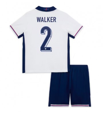 England Kyle Walker #2 Hjemmebanesæt Børn EM 2024 Kort ærmer (+ korte bukser)